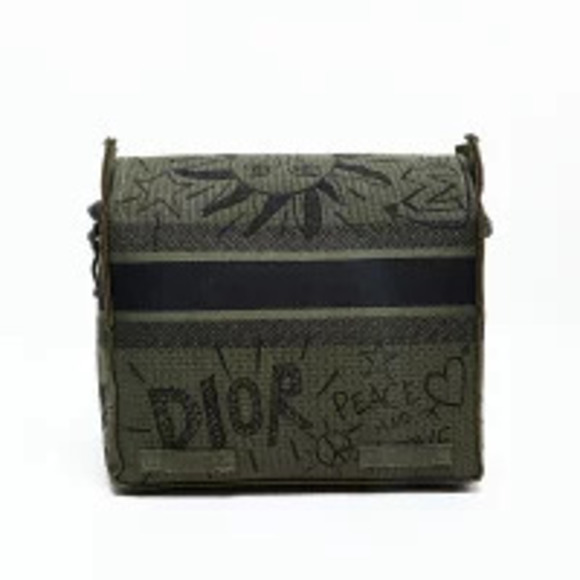 Christian Dior Camp Jacquard Shoulder Bag Green main image 10